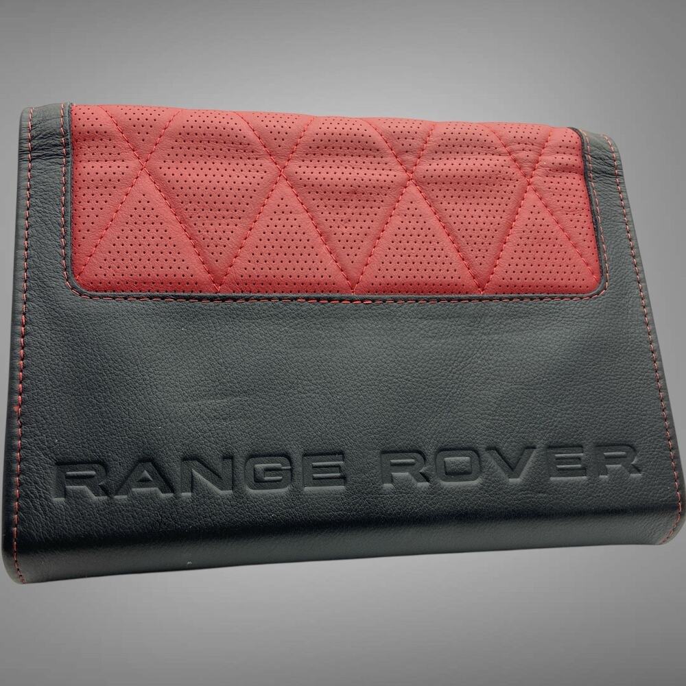 RARE Range Rover Autobiography Red Black Leather Owner's Manual Case Pouch ONLY